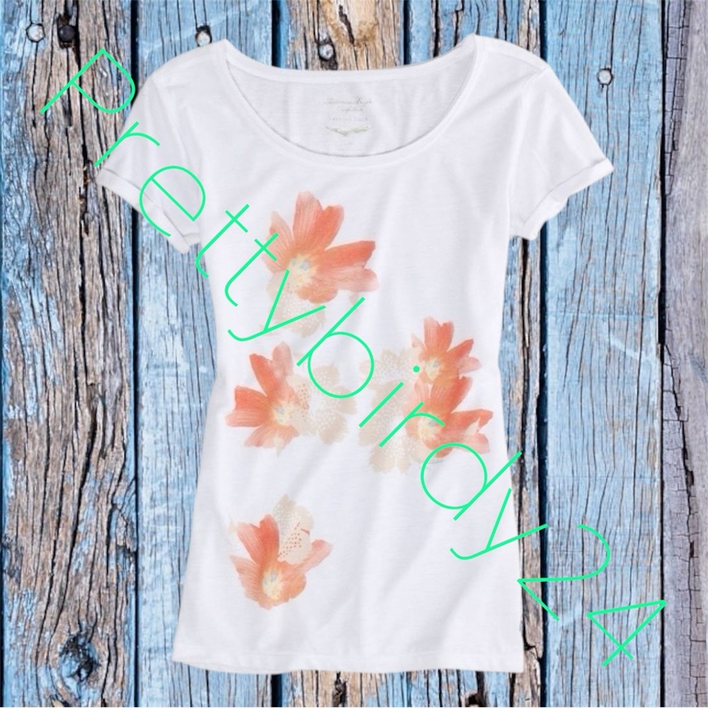 Retro AEO Floral Petal Feather Light Tee